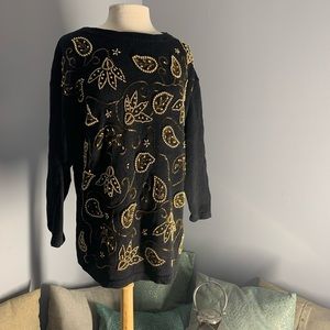 VINTAGE 1990’ WOMEN BLACK SWATER SZ L